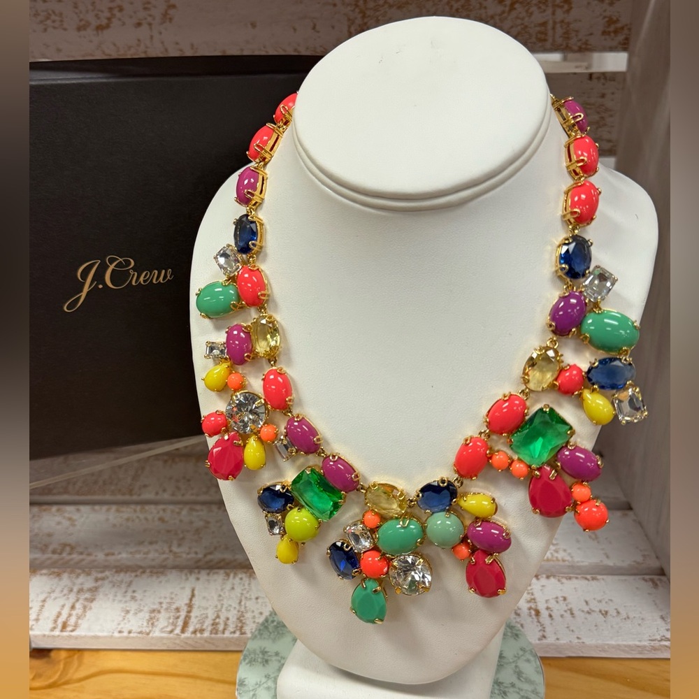 J. Crew Vintage Candy Colored Gem Necklace